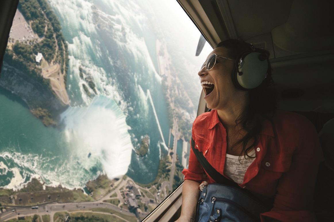 woman flying a helicopter 